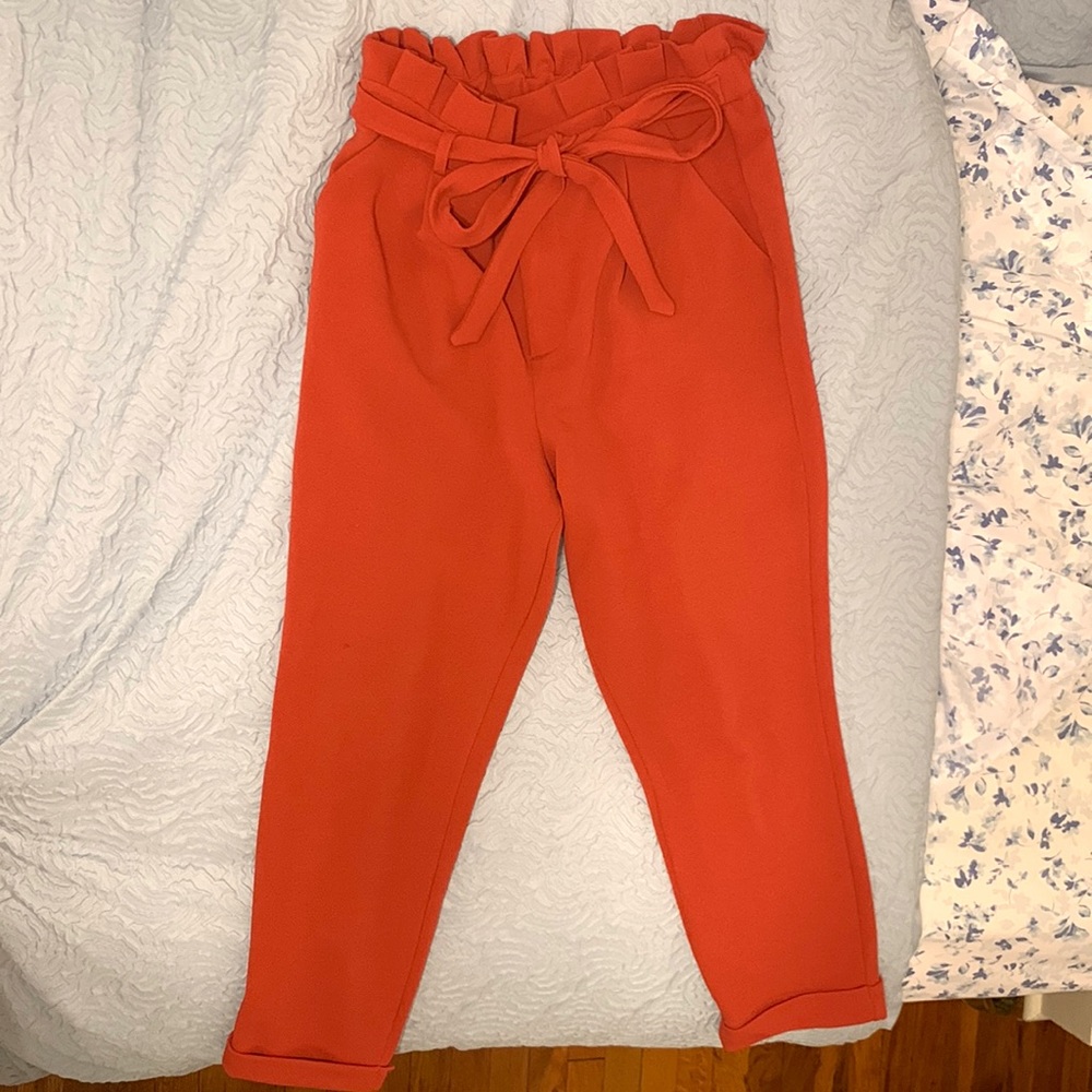 Burnt Orange Business Causal Trousers Size L (11-13)
